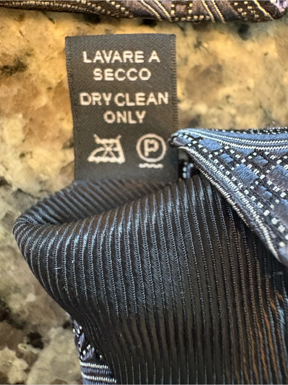 Ermenegildo Zegna Purple And Gray Paisley Silk Tie Made In Italy View 5